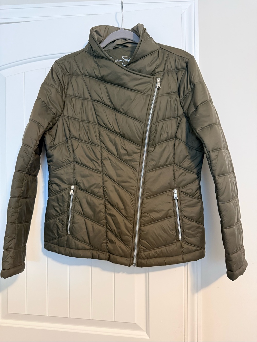 Jessica Simpson Asymmetrical Zip Quilted Jacket